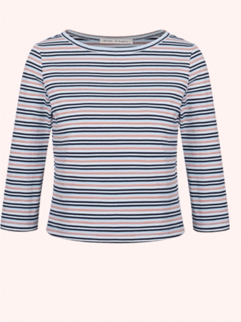 Striped Crewneck Top in Blue & White - Unknown Brand